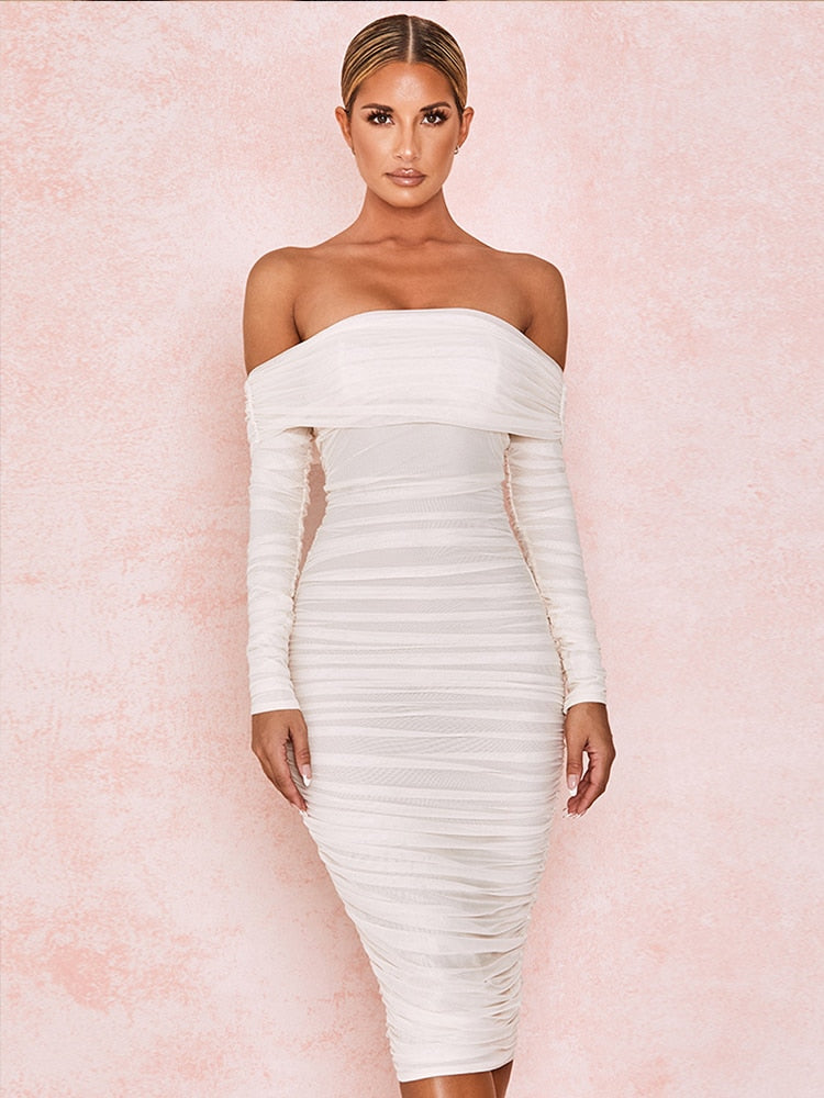 Off Shoulder White Dress
