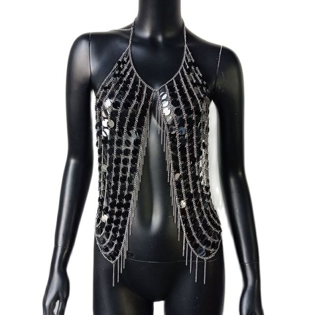 Festival Sequined Crop Top
