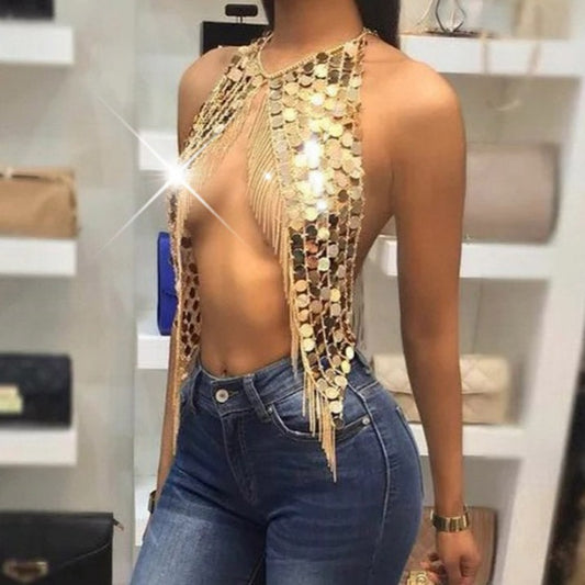 Festival Sequined Crop Top